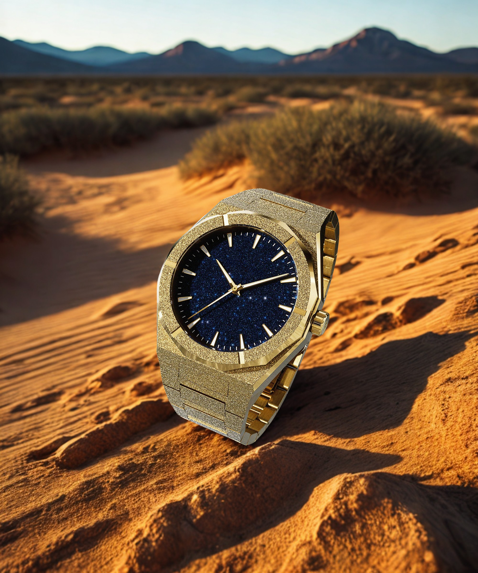 goud blauw background